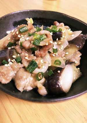ご飯がススム〜♡豚こまナスの味噌炒め-レシピのメイン写真