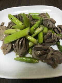 砂肝とアスパラの塩レモン炒め-レシピのメイン写真