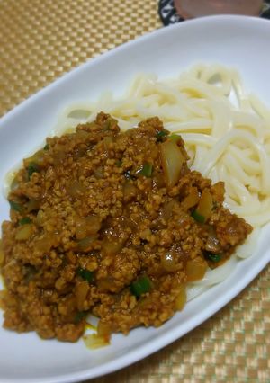 ドライカレーのぶっかけうどん-レシピのメイン写真
