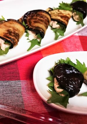 夏野菜を美味しく【ナスのツナマヨサンド】-レシピのメイン写真