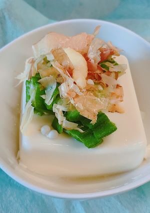 超簡単！オクラをのせただけ 冷奴-レシピのメイン写真