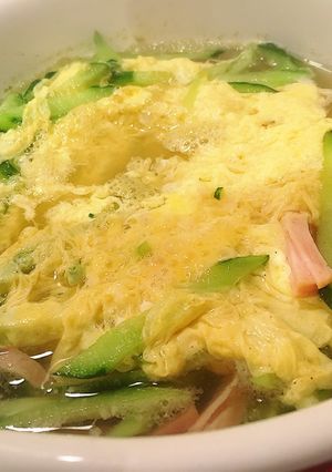 簡単激ウマ＊きゅうりとハムのスープ-レシピのメイン写真