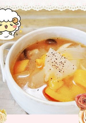 マクロビ☆とうがんの彩り重ね煮スープ-レシピのメイン写真