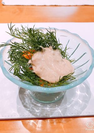 ☆彡人参の葉っぱと柿の白和え-レシピのメイン写真