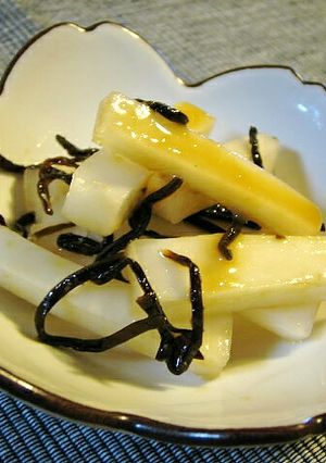 簡単♪うどの酢味噌＆塩昆布和え-レシピのメイン写真