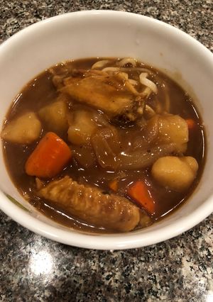 残りカレー de 簡単カレーうどん-レシピのメイン写真