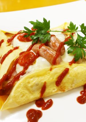 簡単薄焼き卵のガレット風ピザトースト-レシピのメイン写真
