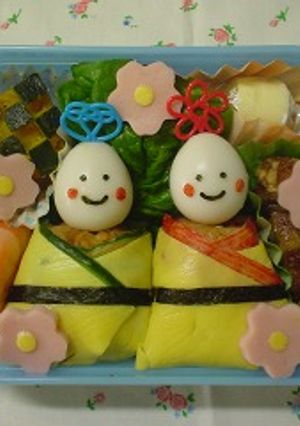 キャラ弁。お雛様お弁当♪-レシピのメイン写真