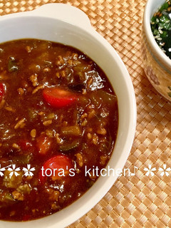 簡単☘️ナスとトマトの洋風カレー-レシピのメイン写真