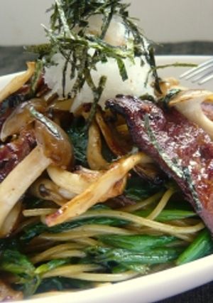 さんまときのこの香ばし焼きパスタ-レシピのメイン写真