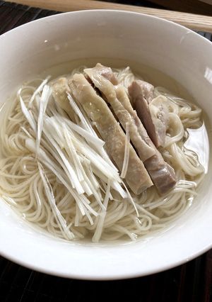 蒸し鶏の塩そうめん-レシピのメイン写真