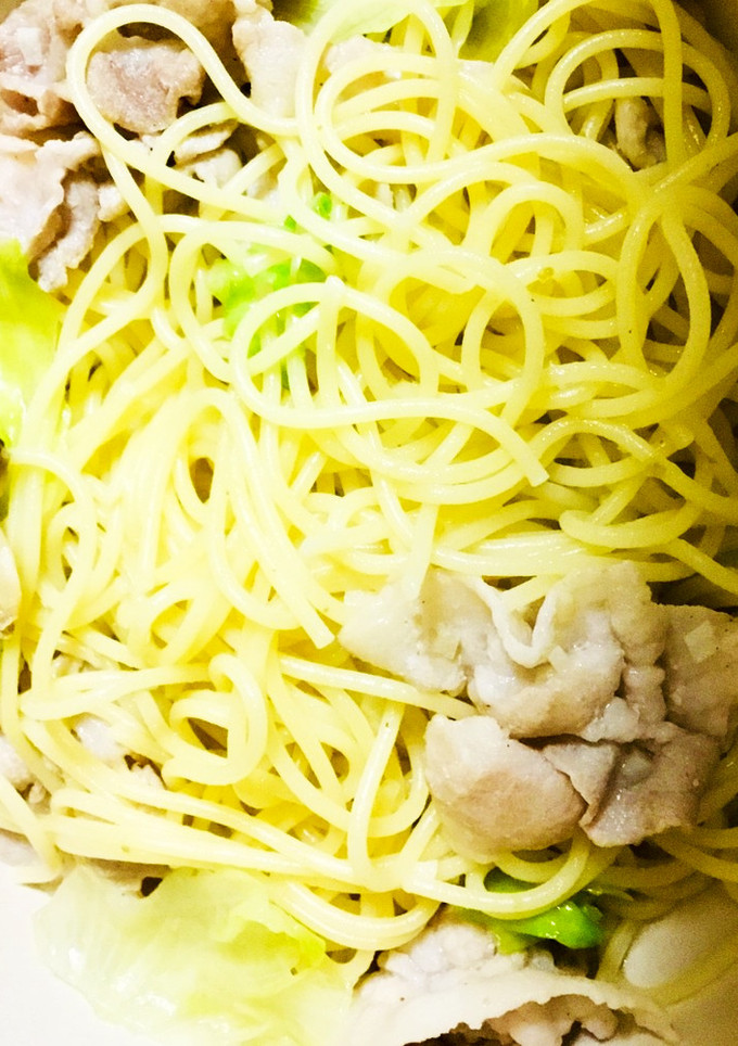柚子胡椒香る豚肉とレタスの和風パスタ☆-レシピのメイン写真
