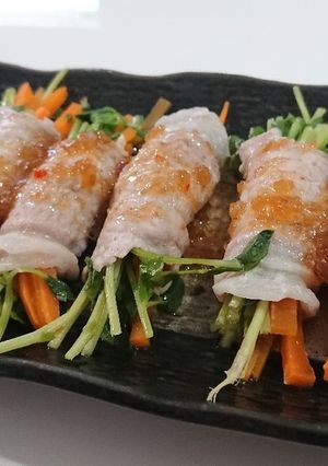 豆苗と人参の豚ロース巻き❤️-レシピのメイン写真