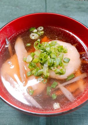 鶏とごぼうの芋餅汁-レシピのメイン写真