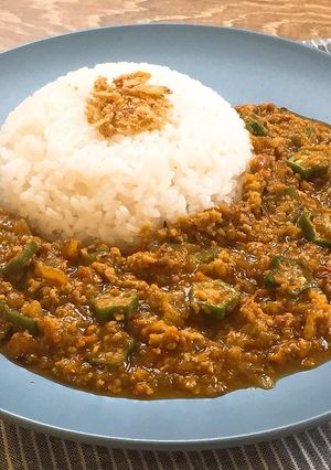 本格！オクラのキーマカレー-レシピのメイン写真