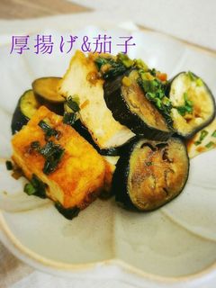楽うまっ!茄子と厚揚げのネギだく甘辛炒め-レシピのメイン写真