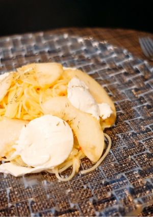 白桃とモツァレラチーズの冷製パスタ-レシピのメイン写真