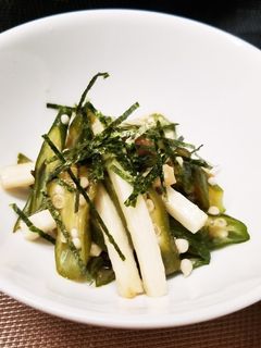 オクラと山芋の梅肉和え-レシピのメイン写真
