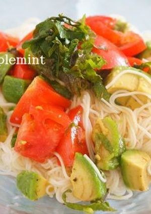 トマトとアボカドのぶっかけそうめん-レシピのメイン写真
