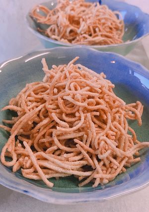 昆布茶と茹でそばで！おつまみ☆揚げ蕎麦-レシピのメイン写真