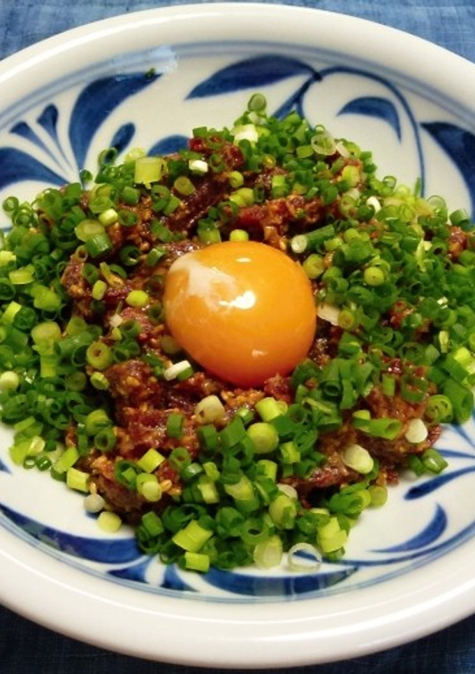 ゴマ・ゴマ・ゴマの鯨肉のユッケ風-レシピのメイン写真