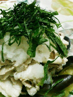 茄子と豚しゃぶの梅昆布風味-レシピのメイン写真