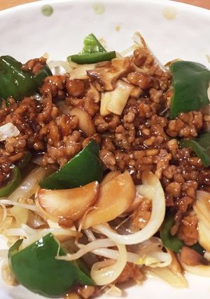 ピーマンの甘酢肉あんかけ♪-レシピのメイン写真
