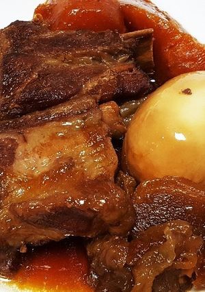 スペアリブの醤油ベースの甘辛煮込み-レシピのメイン写真