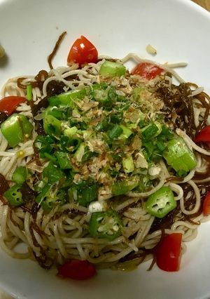 時短沖縄もずくそば-レシピのメイン写真