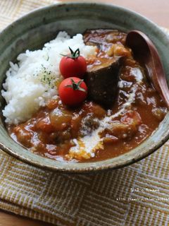 ナスとトマトの無水カレー❤️夏野菜消費に-レシピのメイン写真