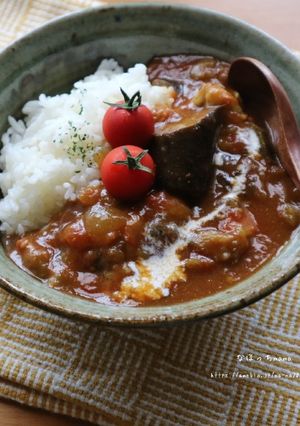ナスとトマトの無水カレー❤️夏野菜消費に-レシピのメイン写真