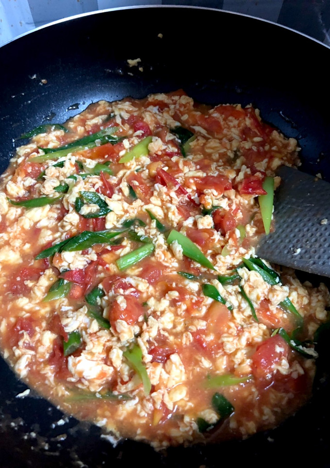 台湾料理 トマトと卵の炒め物-レシピのメイン写真
