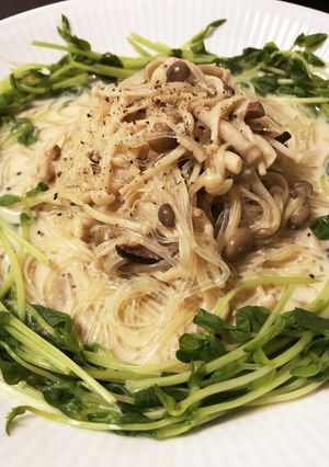 きのこスープパスタ風春雨-レシピのメイン写真