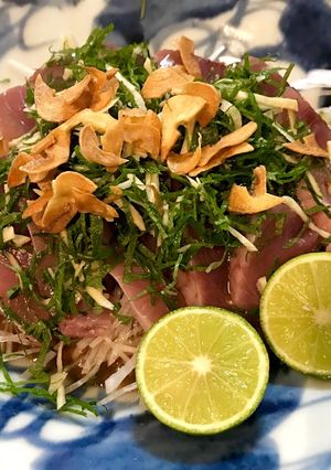 カリカリにんにくのサッパリ鰹のたたき-レシピのメイン写真