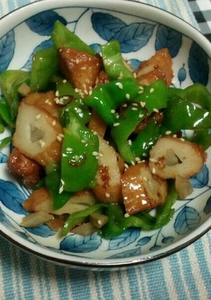 甘とう美人とごぼう天の甘辛煮-レシピのメイン写真