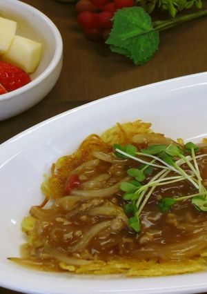 あんかけ焼きそば（腎臓病食）-レシピのメイン写真