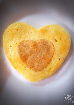 HMで簡単★2色ハートホットケーキ♡-レシピのメイン写真