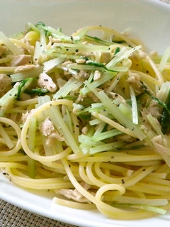 水菜とツナの簡単パスタ-レシピのメイン写真