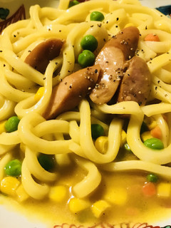 野菜mix&ソーセージのカレー焼きうどん-レシピのメイン写真