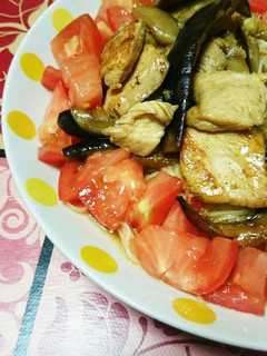夏野菜と鶏肉のピリ辛素麺♪-レシピのメイン写真