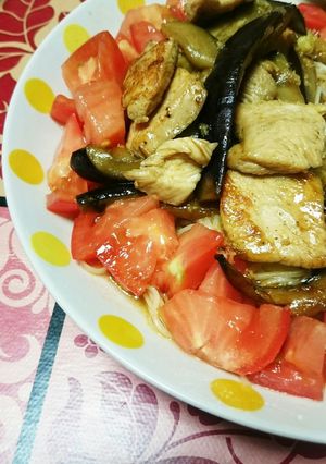 夏野菜と鶏肉のピリ辛素麺♪-レシピのメイン写真