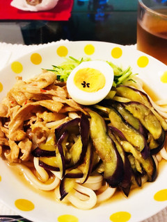 冷やし肉なすうどん♡-レシピのメイン写真