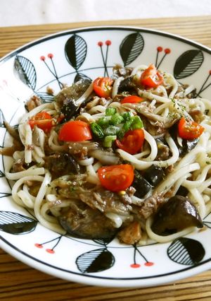 超簡単！茄子とツナの冷やしうどん-レシピのメイン写真