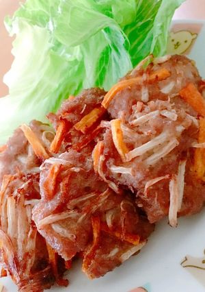 節約✤豚ひき肉とたっぷりもやし寄せ揚げ✤-レシピのメイン写真