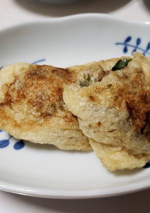 薬味大量消費♪油揚げ詰め焼き-レシピのメイン写真