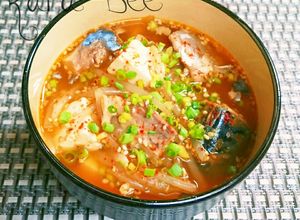 韓国風♪もやしと鯖缶の旨辛胡麻味噌スープ-レシピのメイン写真