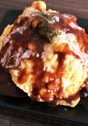 1人暮らし向け！トロトロ卵のオムライス♪-レシピのメイン写真