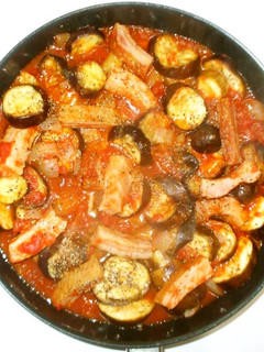 茄子トマト缶ベーコンの煮物♪簡単夏野菜で-レシピのメイン写真