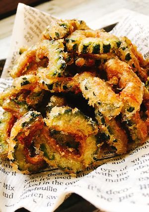 カリっと香ばしい♡ゴーヤのおかか唐揚げ-レシピのメイン写真