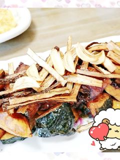 マクロビ☆素揚げかぼちゃのガーリック風味-レシピのメイン写真